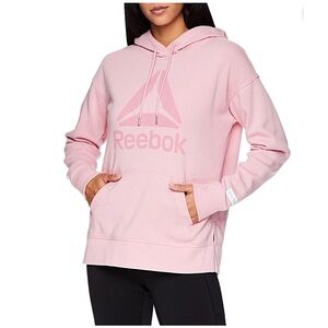 REEBOK WOMEN’S ELITE COZY GRAPHIC HOODIE WITH DRAWSTRING AND POCKETS